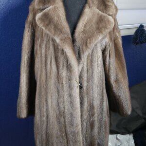 RARE Blue Iris Gunmetal Grey Mink vintage Fur Coat Jacket